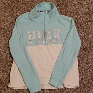 PINK half zip pullover